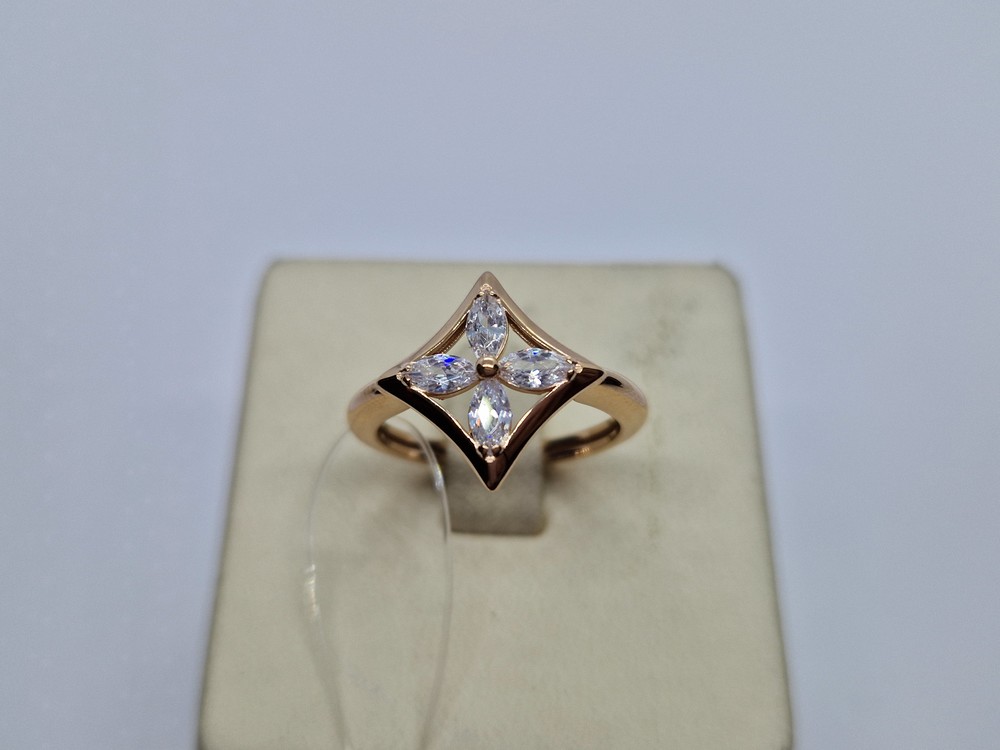 КОЛЬЦО С КАМНЯМИ (Au 585)