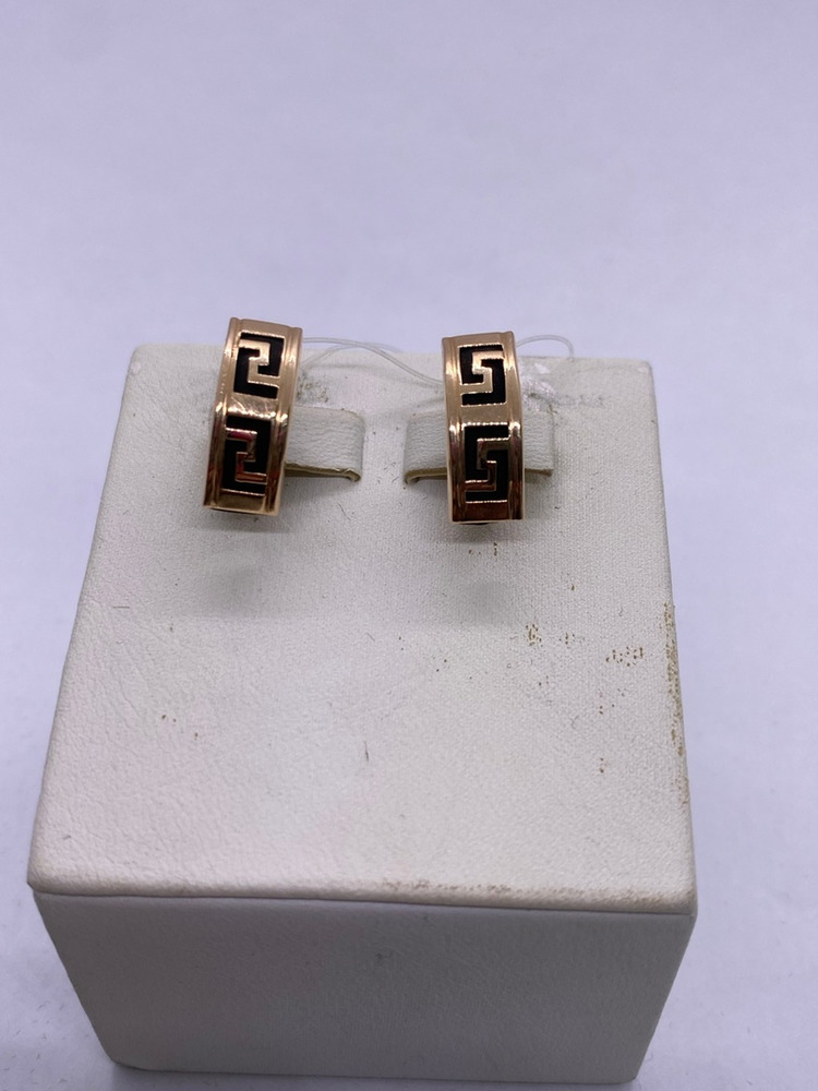 02231К СЕРЬГИ КАУЧУК (Au 585)