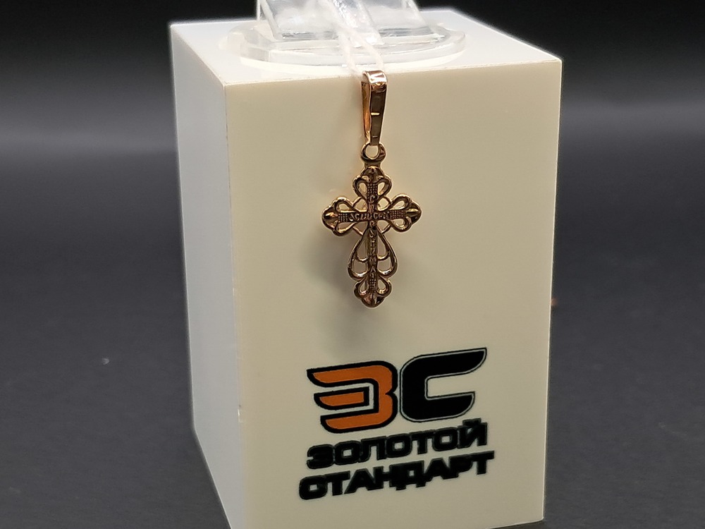 ПОДКБК585 ПОДВЕСКА КРЕСТ БЕЗ КАМНЯ (Au 585)