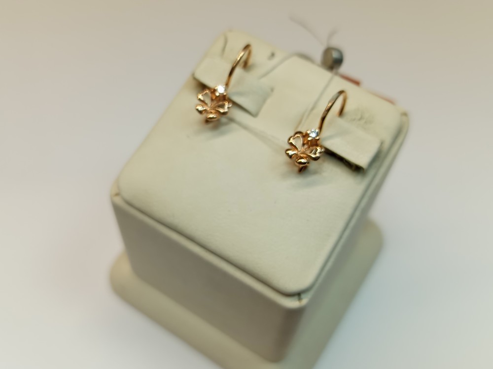 СЕРЬГИ С КАМНЕМ (Au 585)