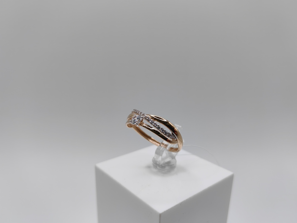 КОЛЬЦО С КАМНЯМИ (Au 585)