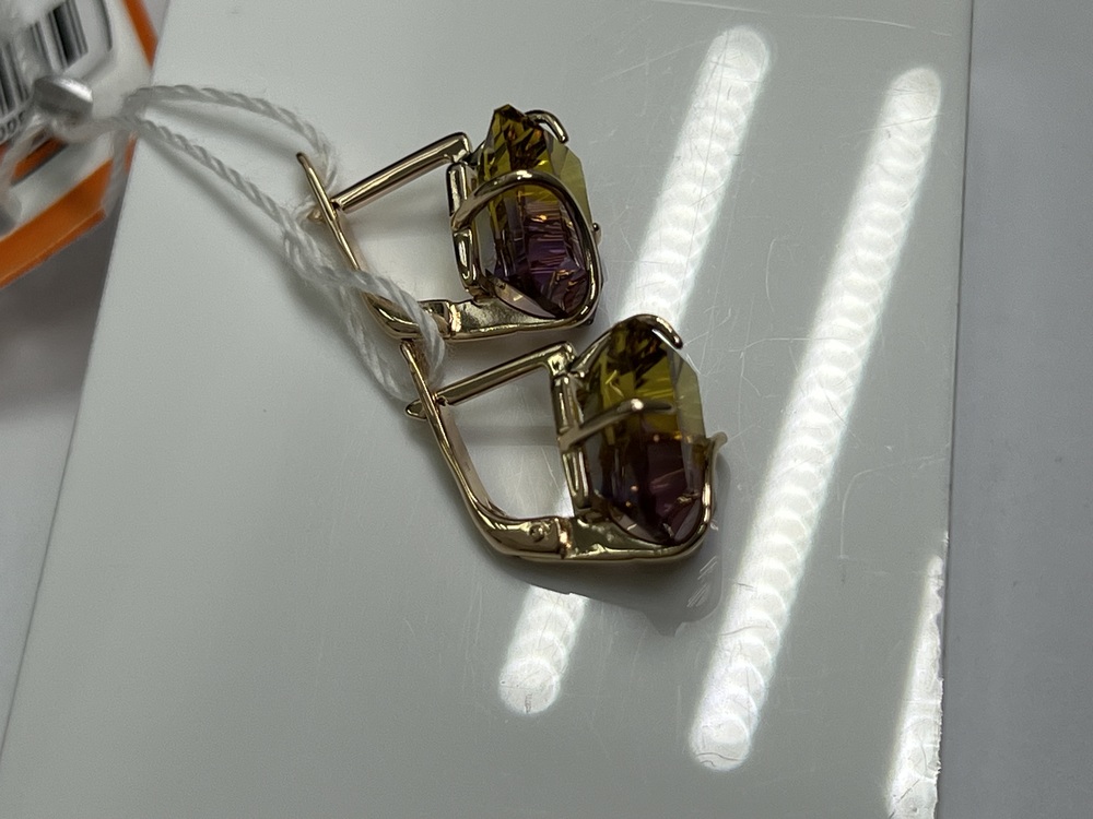 СЕРЬГИ С КАМНЕМ (Au 585)