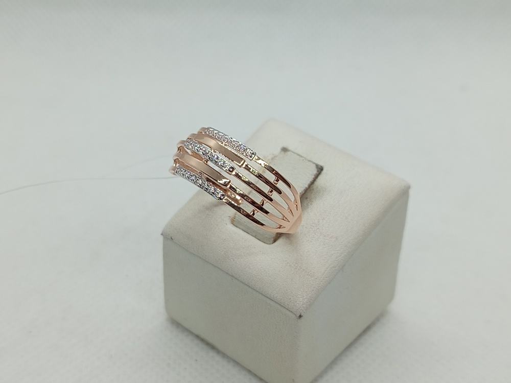 КОЛЬЦО С КАМНЯМИ (Au 585)