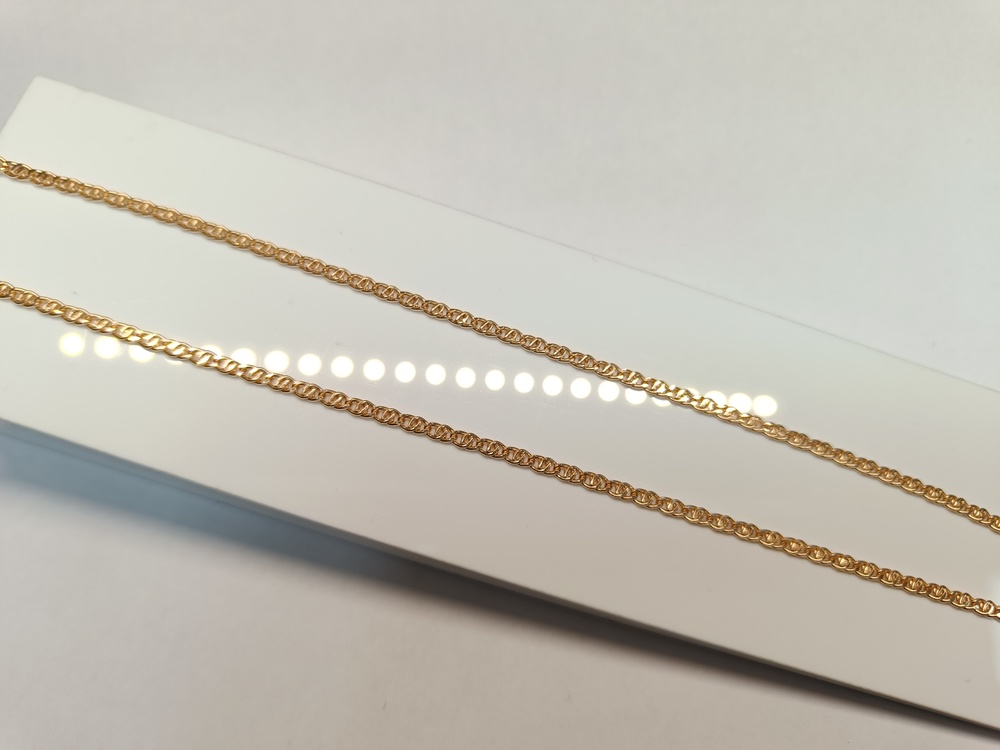 ЦЕПЬ ПУСТОТЕЛАЯ Птичий глаз(глаз пантеры) (Au 585)