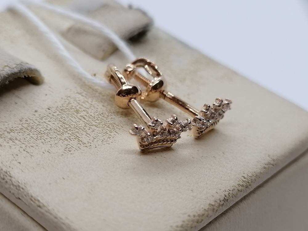 СПУС585 СЕРЬГИ ПУСЕТЫ (Au 585)