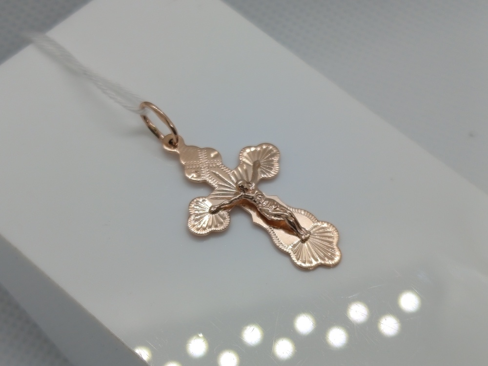 ПОДКБК585 ПОДВЕСКА КРЕСТ БЕЗ КАМНЯ (Au 585)