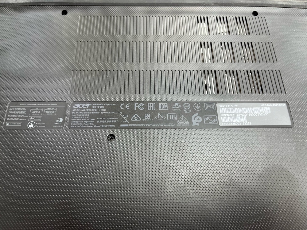 Ноутбук Acer; Celeron N4020,  Intel(R) Graphics, 4 Гб, Нет, 120 Гб