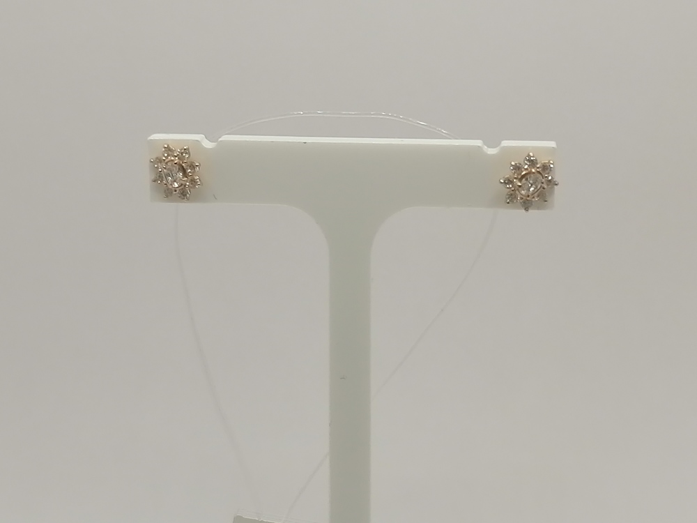 СЕРЬГИ ПУСЕТЫ с камнями (Au 585)