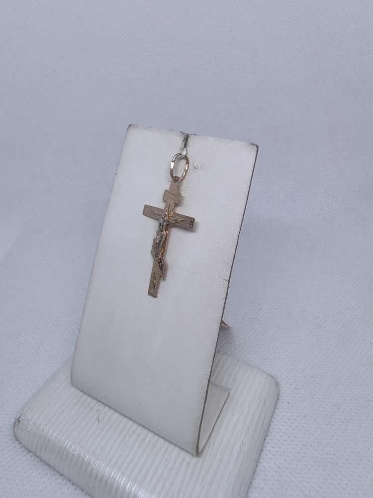 ПОДКБК585 ПОДВЕСКА КРЕСТ БЕЗ КАМНЯ (Au 585)