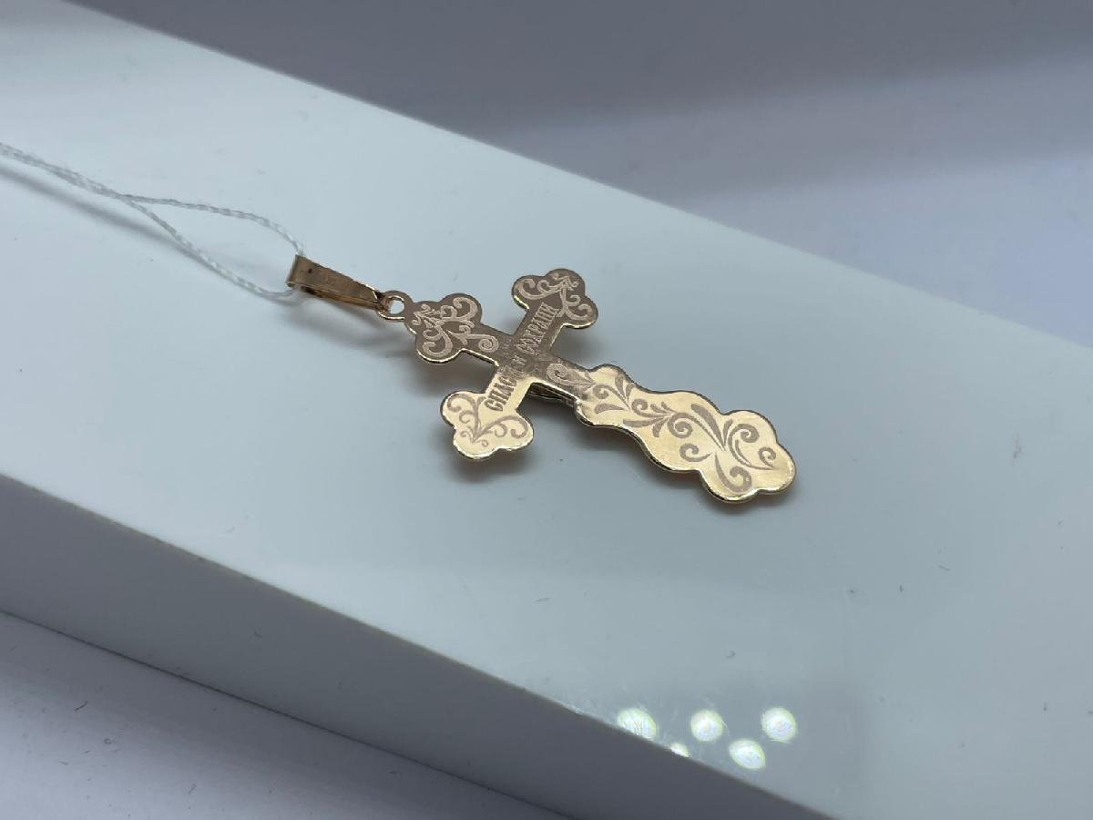 ПОДВЕСКА КРЕСТ без камня (Au 585)