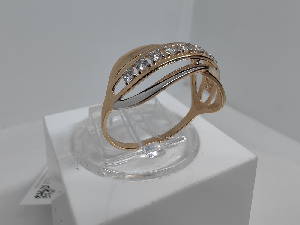 КОЛЬЦО С КАМНЯМИ (Au 585)