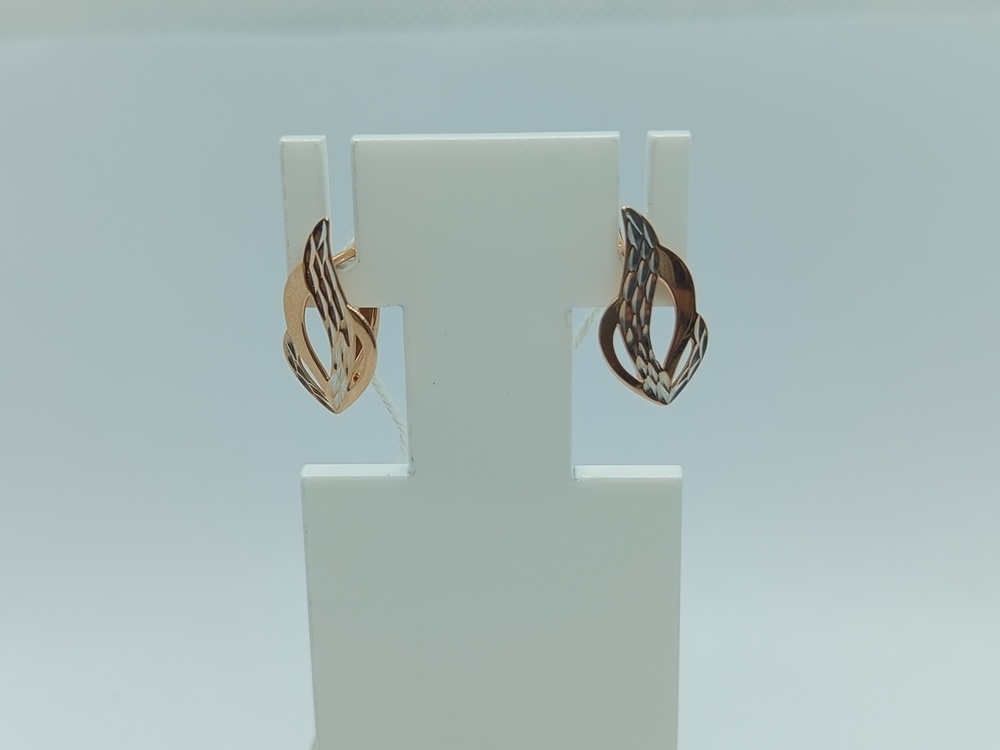 СБКМ585 СЕРЬГИ БЕЗ КАМНЯ (Au 585)