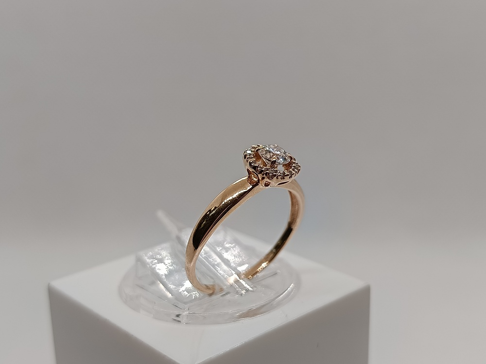 КОЛЬЦО С КАМНЯМИ (Au 585)