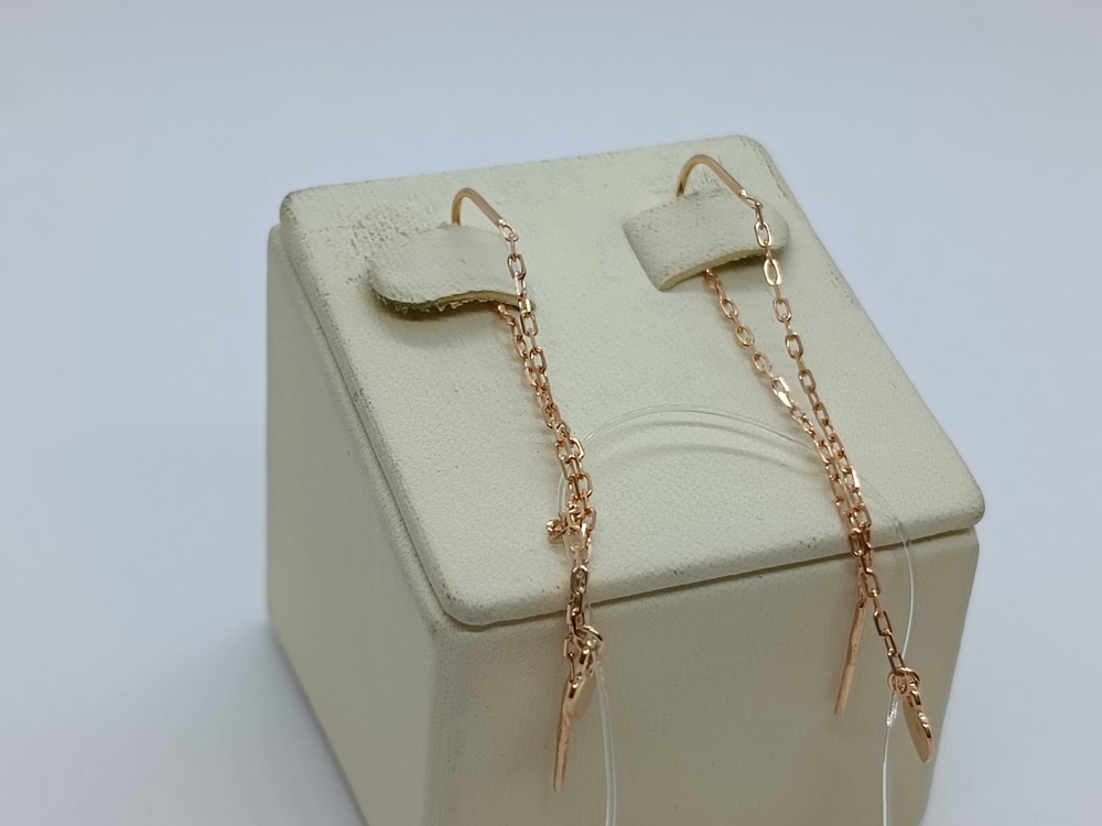 СЕРЬГИ ПРОДЕВКИ без камня (Au 585)