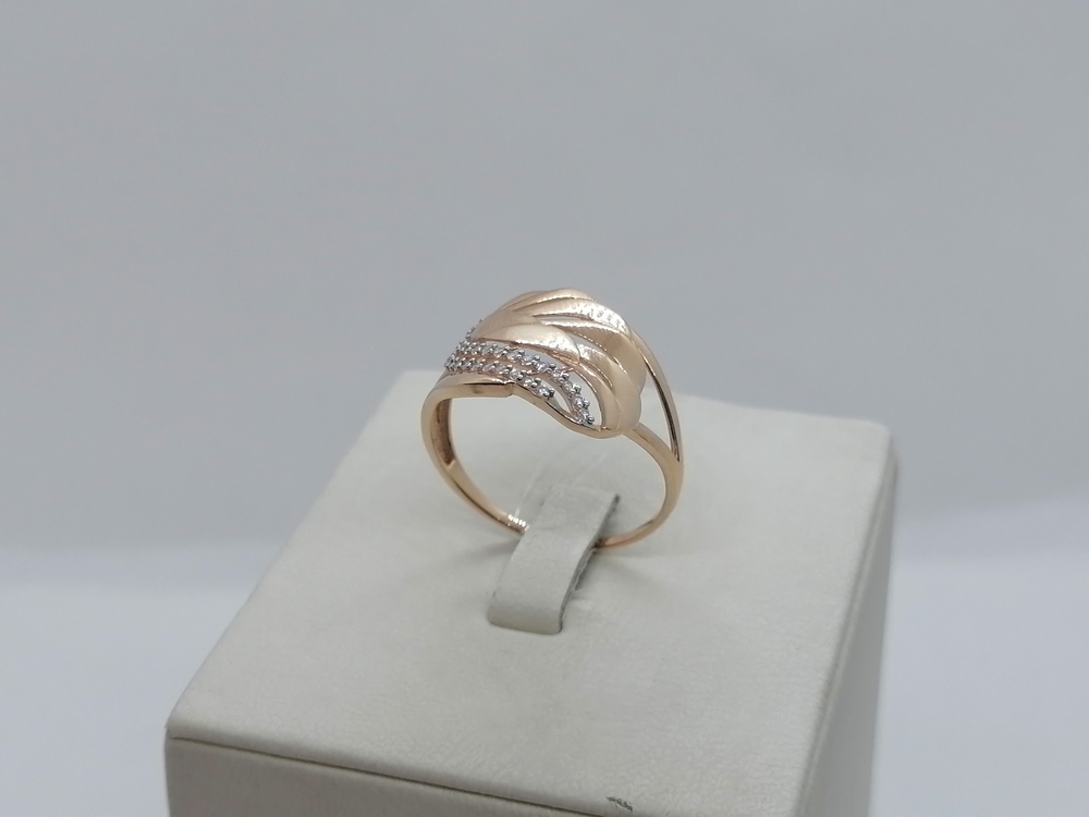 КОЛЬЦО С КАМНЯМИ (Au 585)