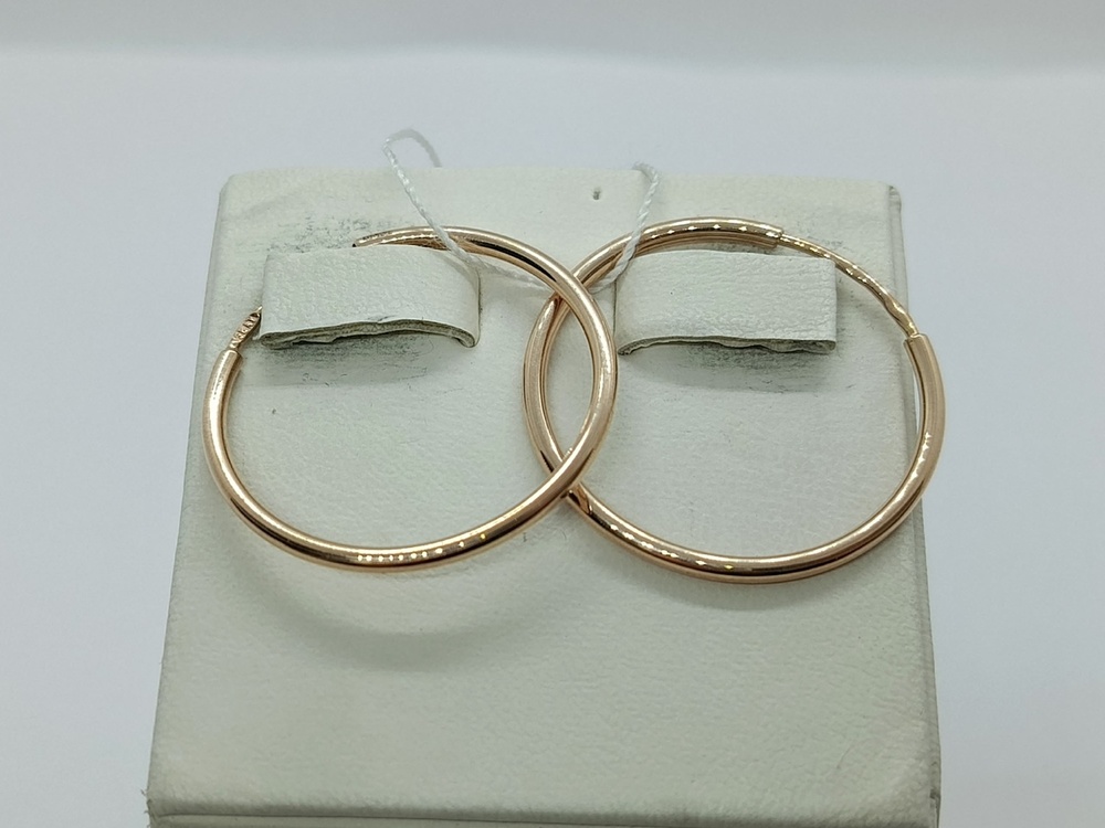 СБКМ585 СЕРЬГИ БЕЗ КАМНЯ (Au 585)