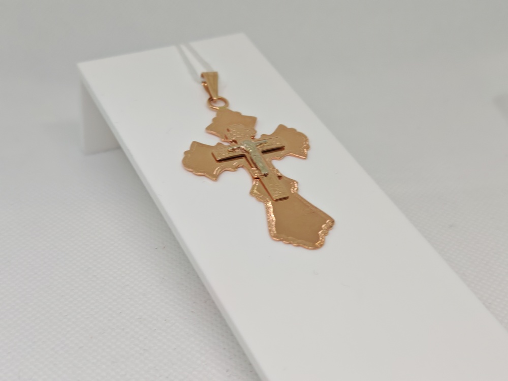 ПОДВЕСКА КРЕСТ БЕЗ КАМНЯ (Au 585)