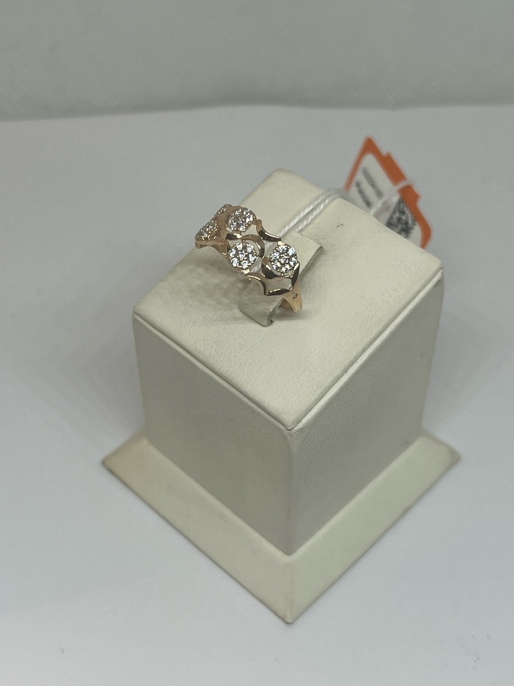 КОЛЬЦО С КАМНЯМИ (Au 585)