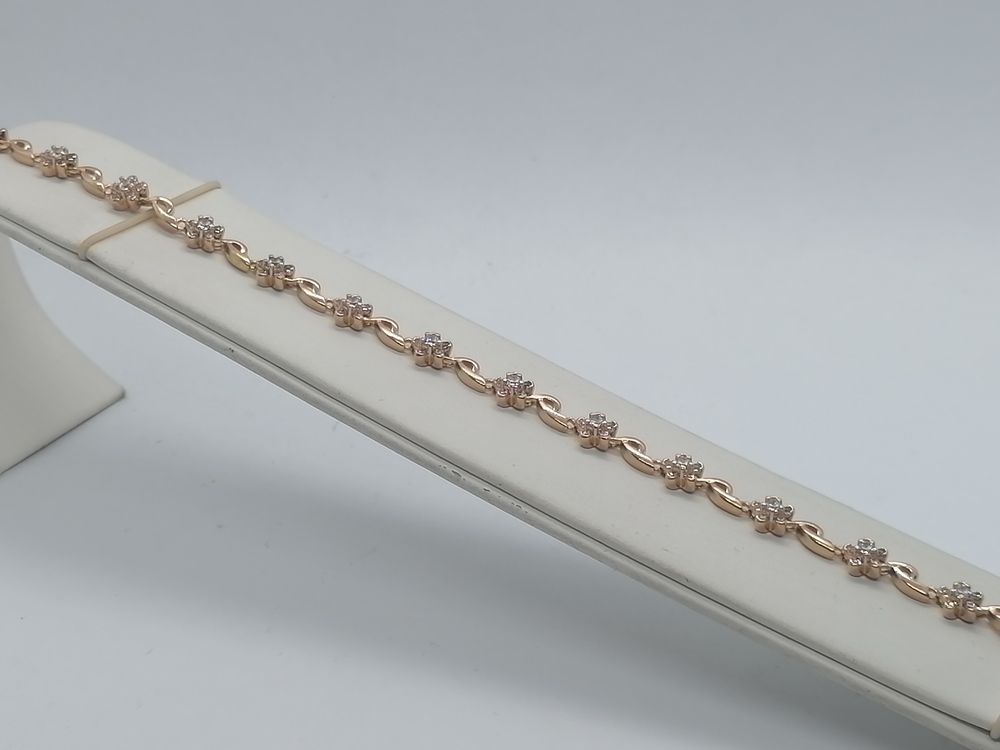 Б585 БРАСЛЕТ С КАМНЯМИ (Au 585)