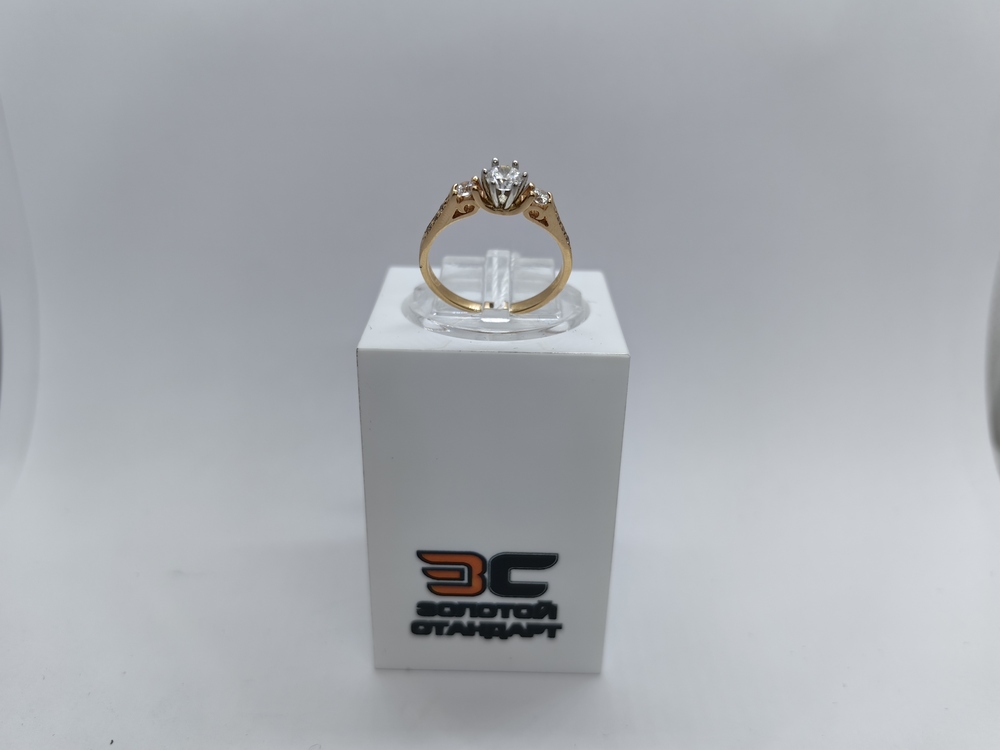 КОЛЬЦО С КАМНЯМИ (Au 585)