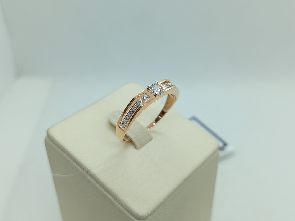 КОЛЬЦО С КАМНЯМИ (Au 585)