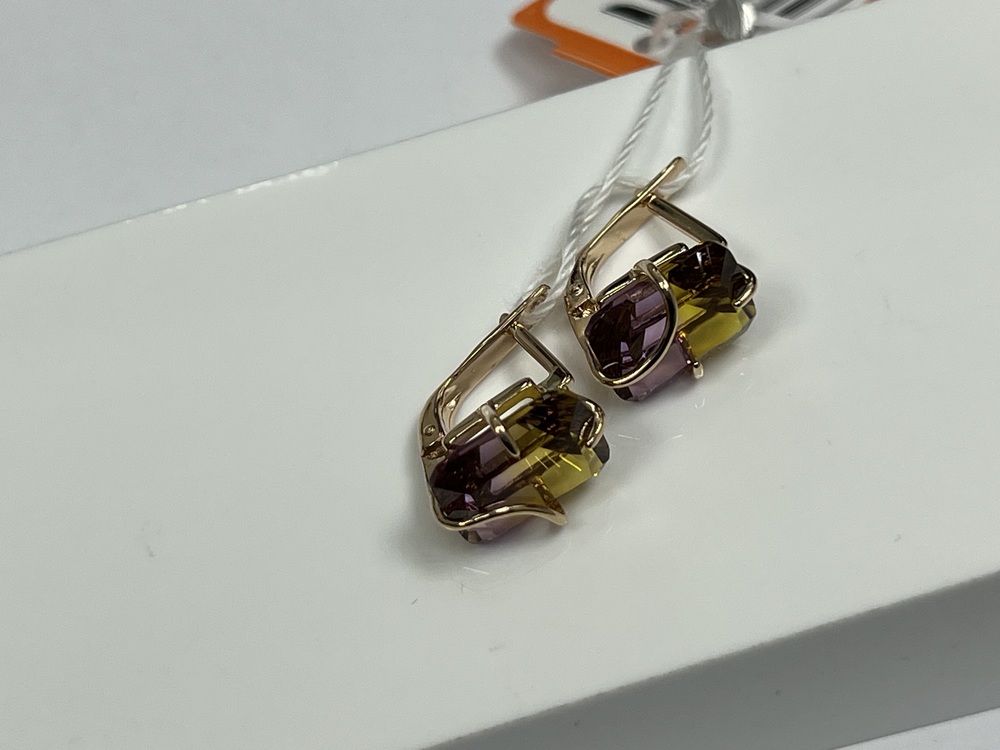 СЕРЬГИ С КАМНЕМ (Au 585)