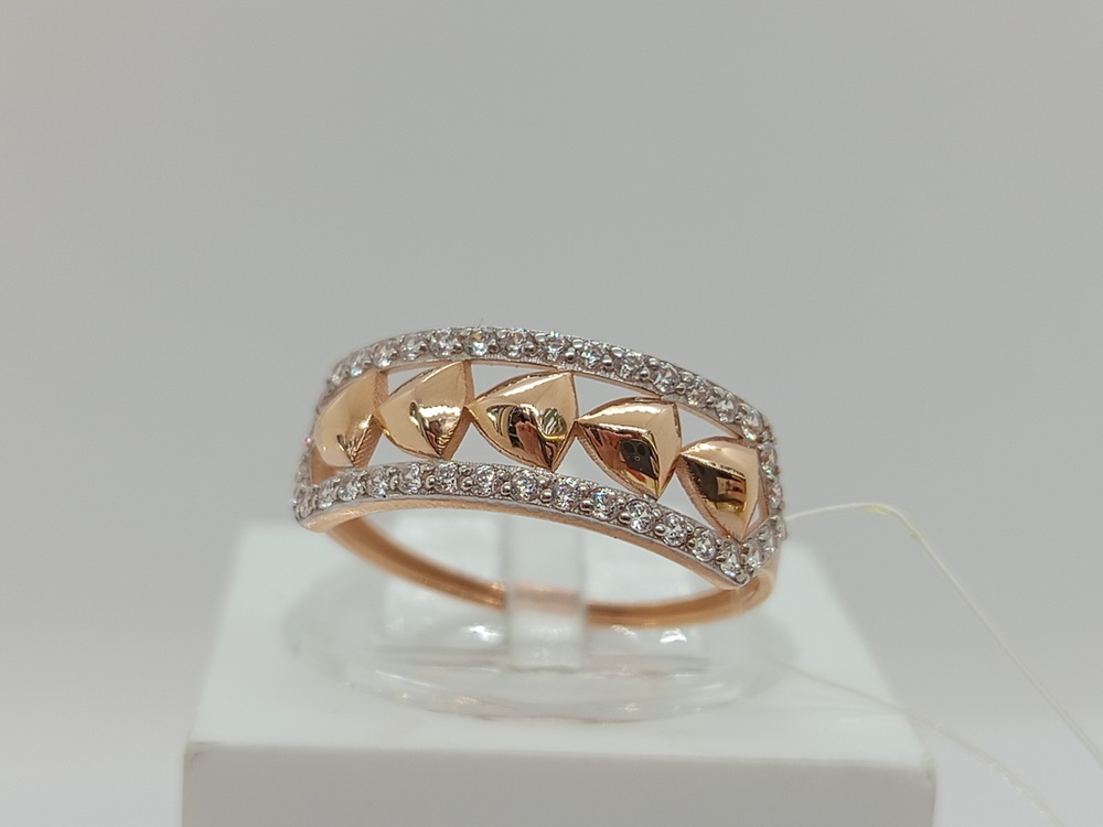 КОЛЬЦО С КАМНЯМИ (Au 585)