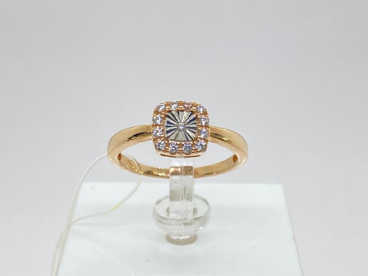 КОЛЬЦО С КАМНЯМИ (Au 585)