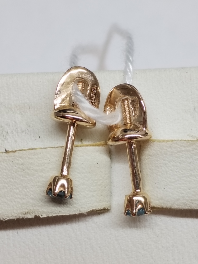 СПУС585 СЕРЬГИ ПУСЕТЫ (Au 585)