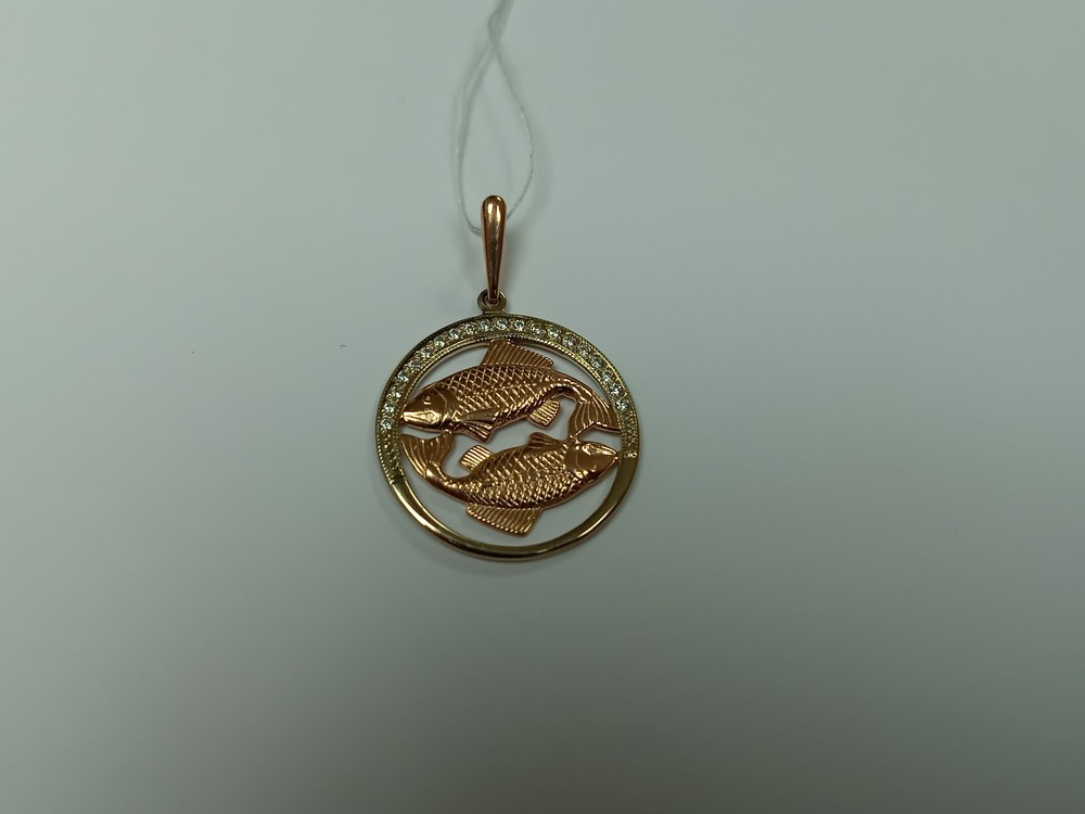 ПОДВЕСКА ЗНАК ЗОДИАКА РЫБЫ Au 585