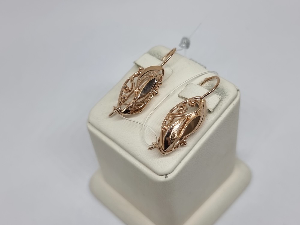 СЕРЬГИ ПЕТЕЛЬКА без камня (Au 585)