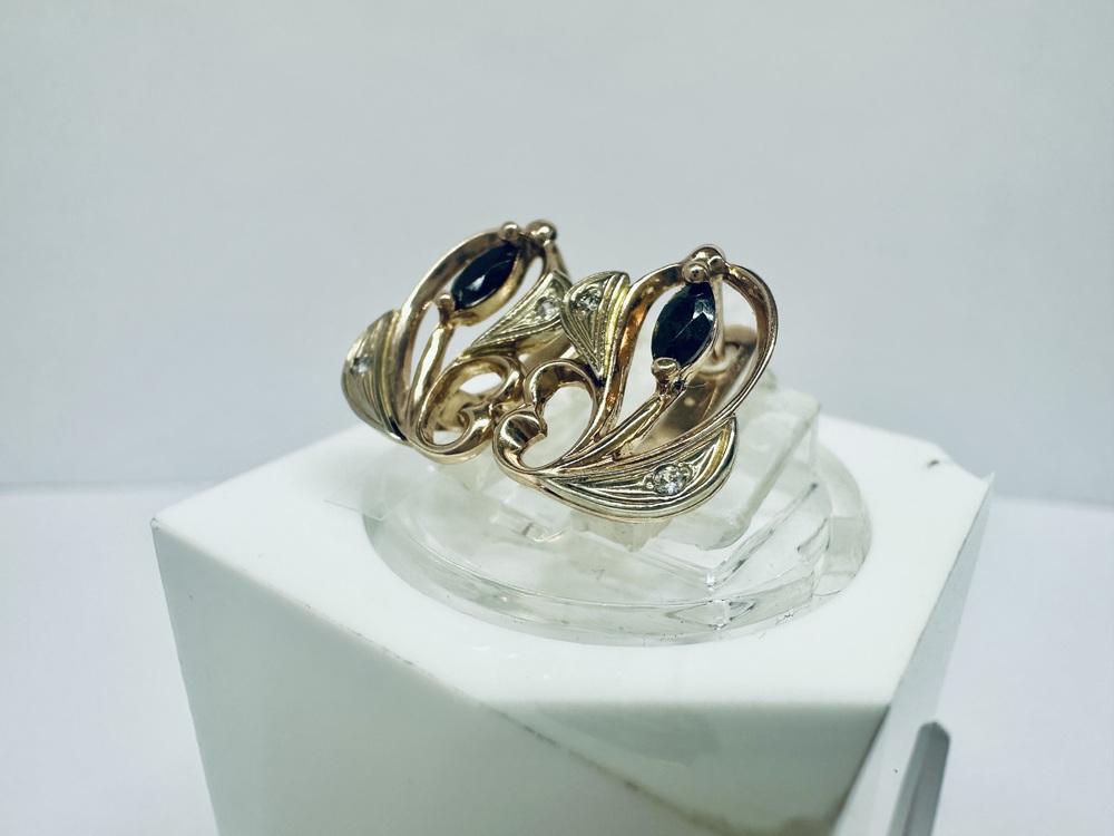 СКМИ585 СЕРЬГИ С КАМНЯМИ (Au 585)