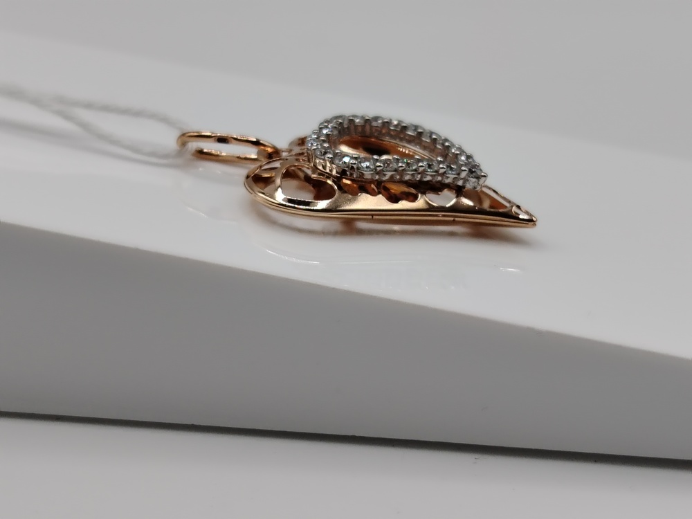 ПОДИКИ585 ПОДВЕСКА ИКОНА С КАМНЯМИ (Au 585)