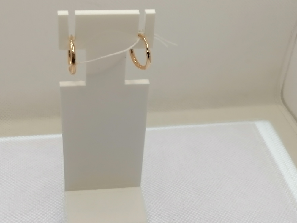 021003 СЕРЬГИ КОНГО без камня (Au 585)