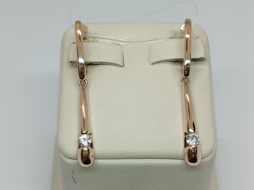 СЕРЬГИ С КАМНЕМ (Au 585)