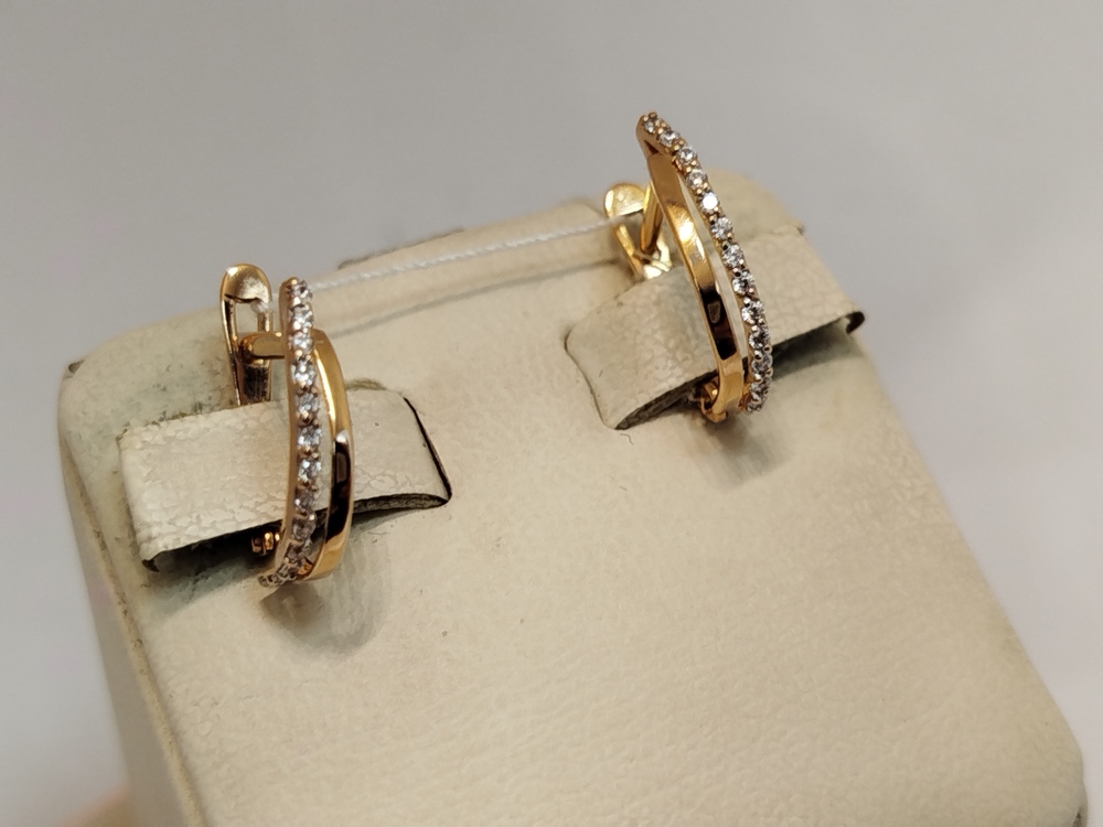 СКМИ585 СЕРЬГИ С КАМНЯМИ (Au 585)