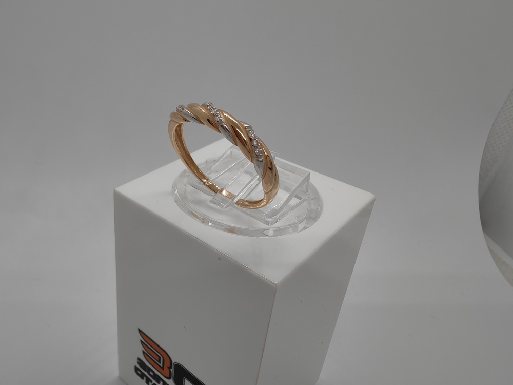 КОЛЬЦО С КАМНЯМИ (Au 585)