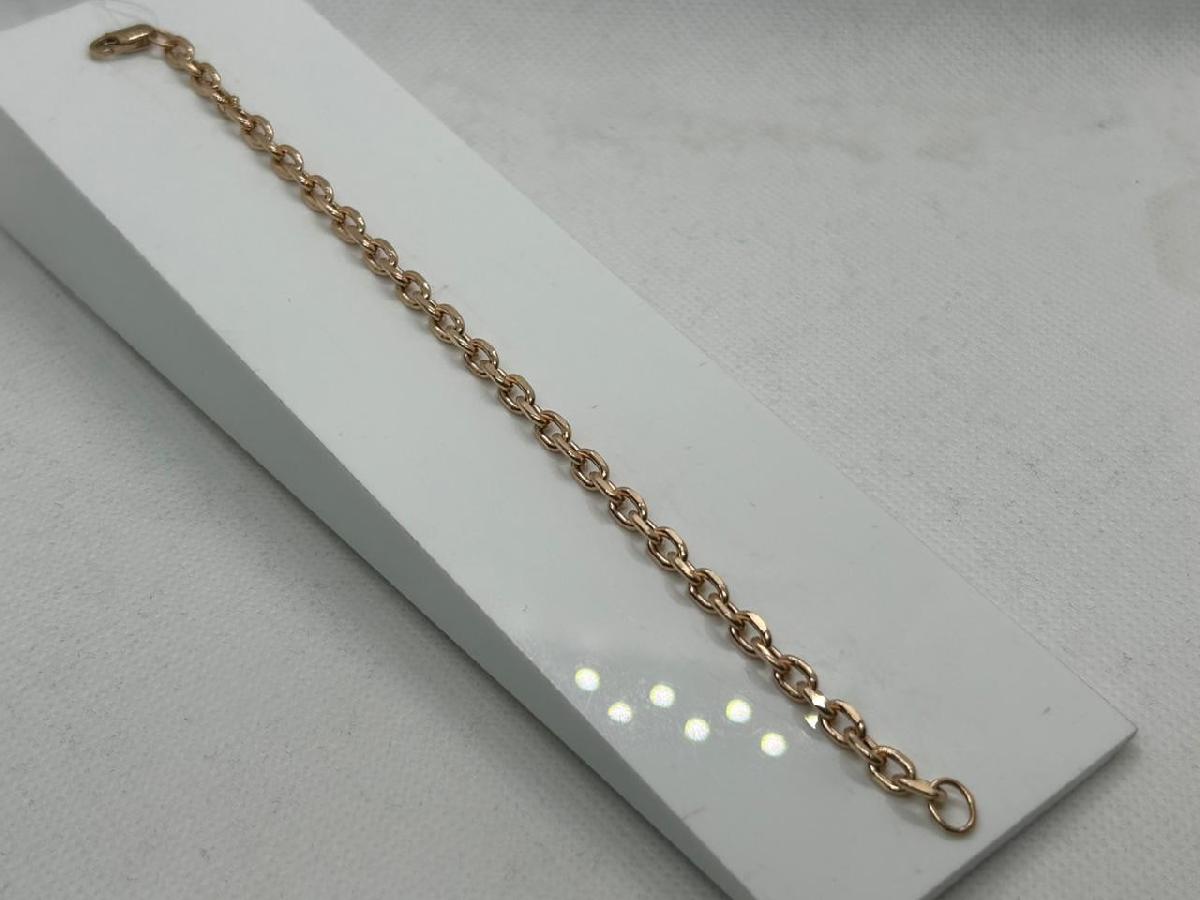 БРАСЛЕТ ПУСТОТЕЛЫЙ Якорное (Au 585)