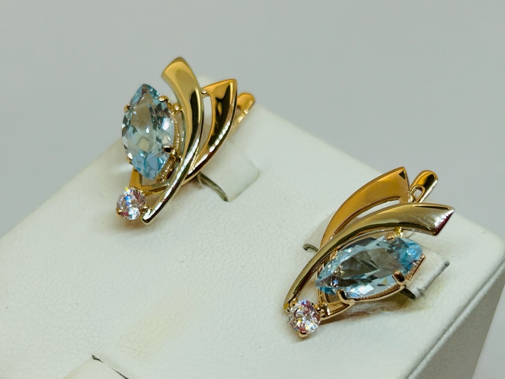 СЕРЬГИ С КАМНЯМИ (Au 585)