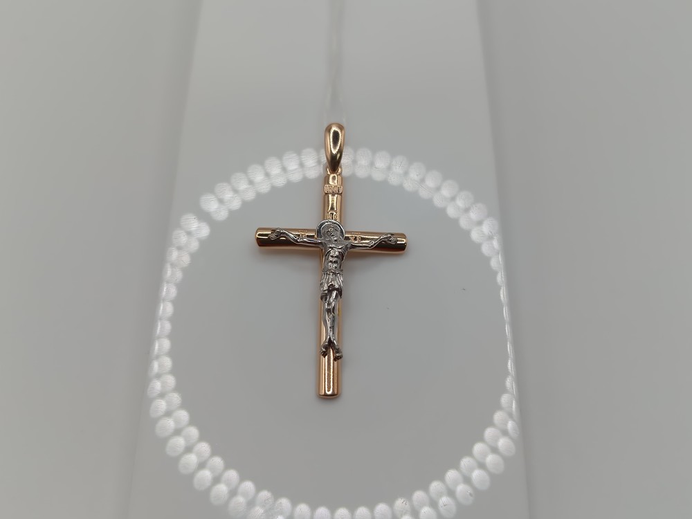 ПОДКБК585 ПОДВЕСКА КРЕСТ БЕЗ КАМНЯ (Au 585)