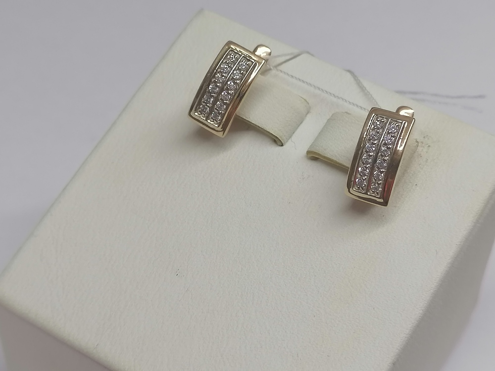 СКМИ585 СЕРЬГИ С КАМНЯМИ (Au 585)
