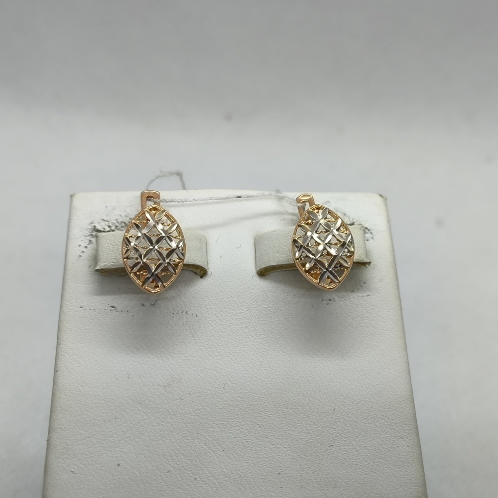 СБКМ585 СЕРЬГИ БЕЗ КАМНЯ (Au 585)