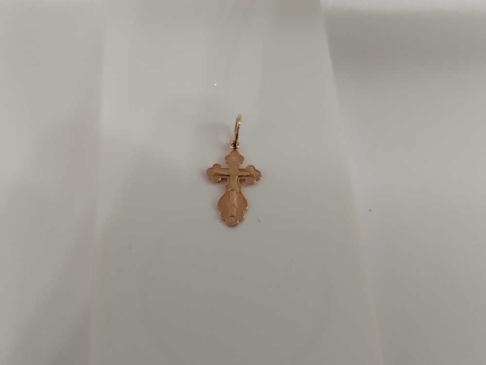 ПОДВЕСКА КРЕСТ без камня (Au 585)