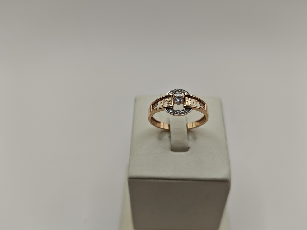 КОЛЬЦО С КАМНЯМИ (Au 585)