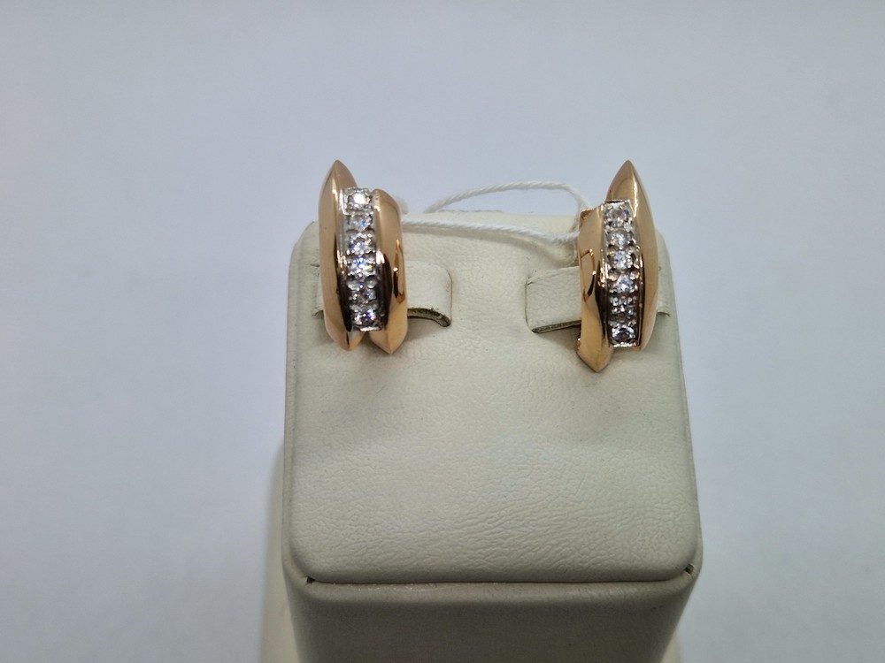 СКМИ585 СЕРЬГИ С КАМНЯМИ (Au 585)