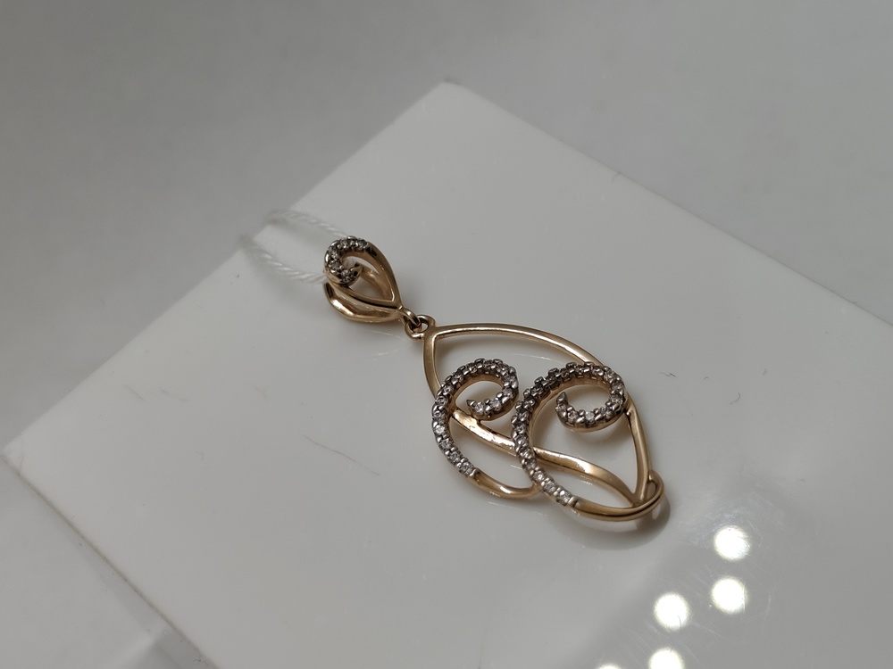 ПОДКМИ585 ПОДВЕСКА С КАМНЯМИ (Au 585)
