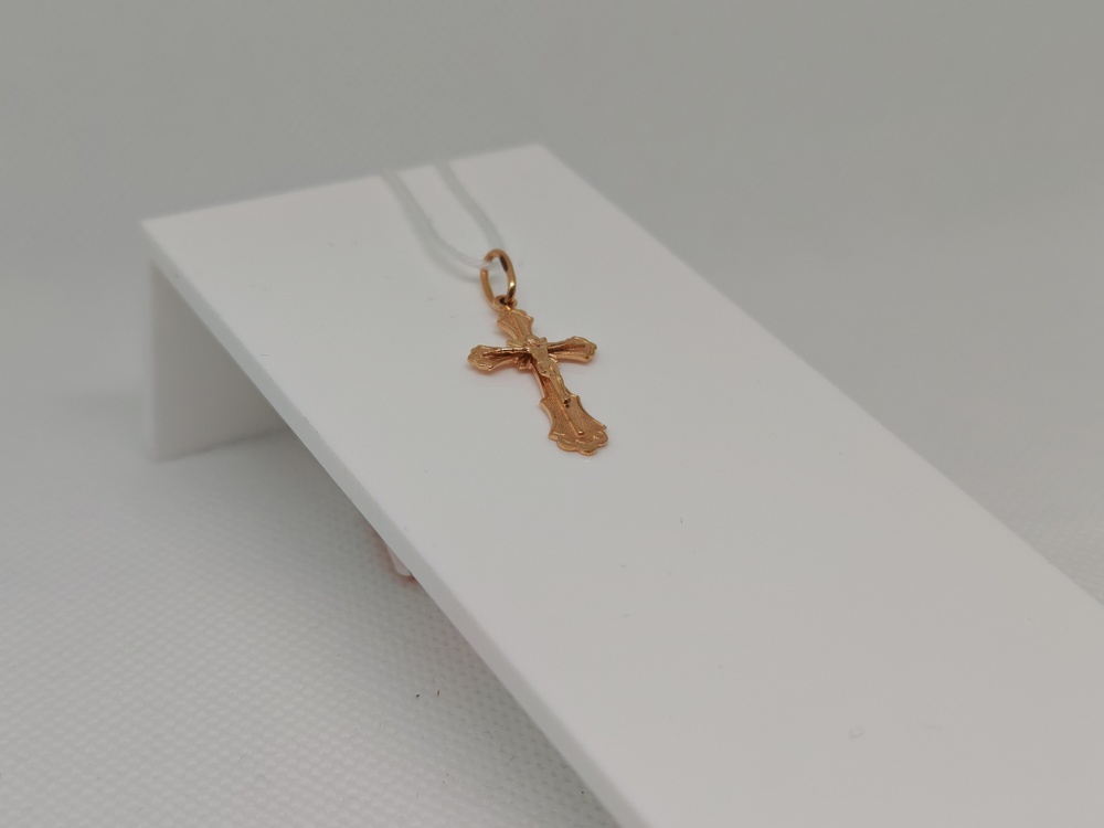 ПОДВЕСКА КРЕСТ БЕЗ КАМНЯ (Au 585)