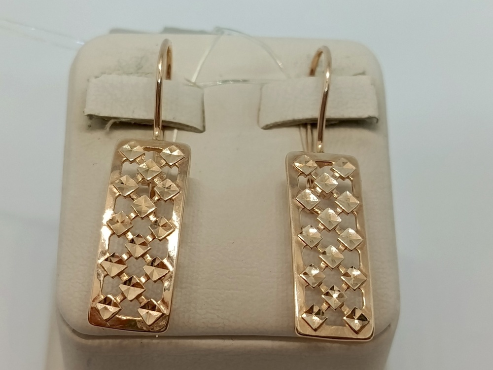 СЕРЬГИ ПЕТЕЛЬКА без камня (Au 585)