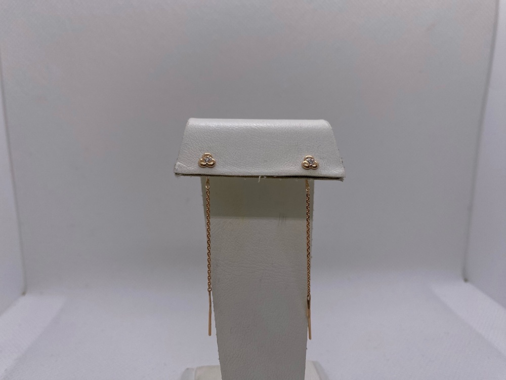 51-123-00370-1 СЕРЬГИ ПРОДЕВКИ с камнем (Au 585)