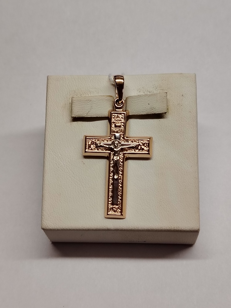 ПОДКБК585 ПОДВЕСКА КРЕСТ БЕЗ КАМНЯ (Au 585)